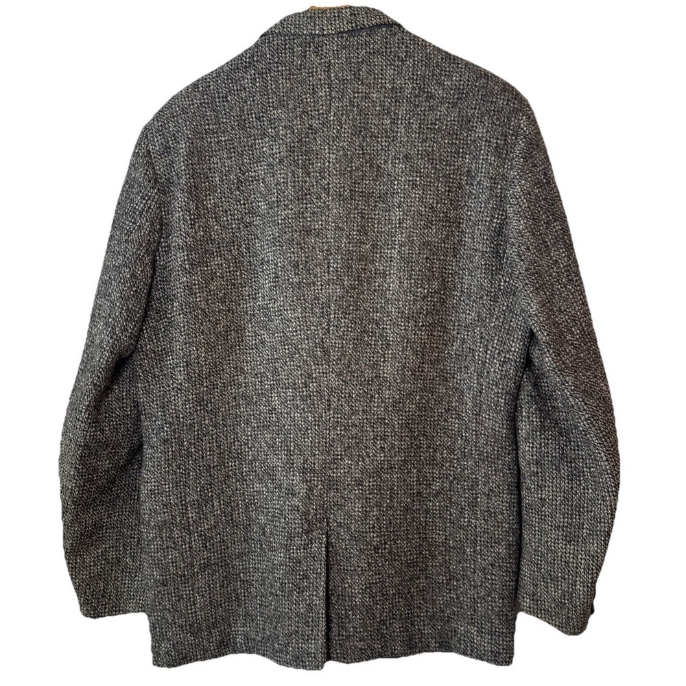 Vintage Alexandre Harris Tweed Blazer Mens 44 Gray Wool Milium Lined England - Picture 11 of 11